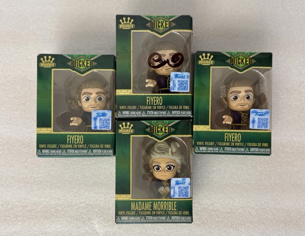Funko Minis Wicked Lot 4 Fiyero x3 Madame Morrible Vinyl Figures NEW